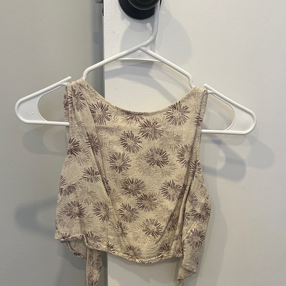 Floral Beige Crop Top